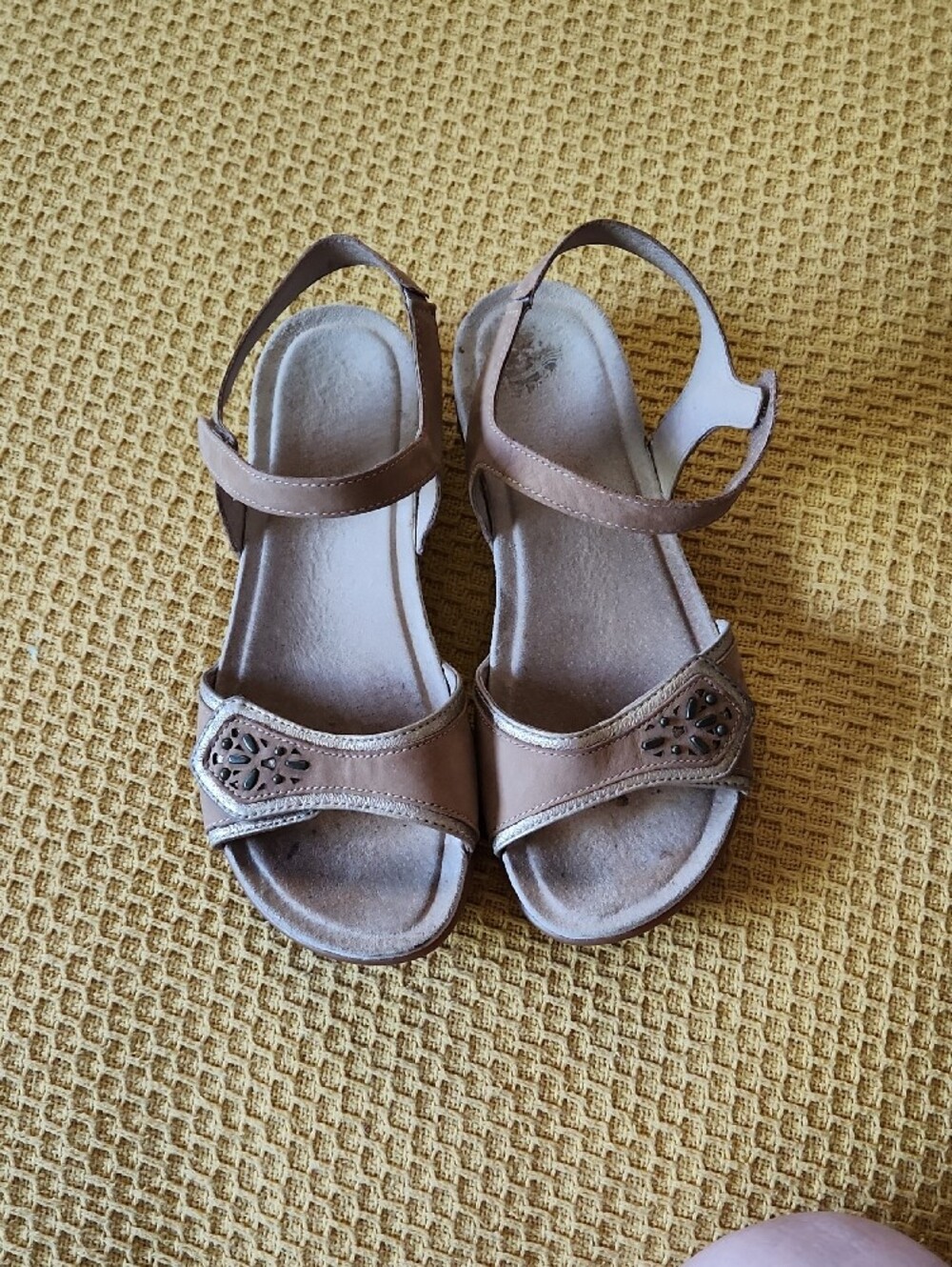 Dansko Women's Beige Sandals with Embellished Strap
